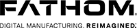 fathom logo design in black color